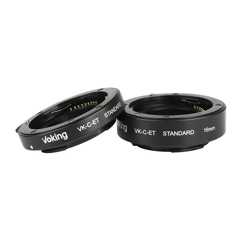 Voking VK-C-ET 10mm+16mm Metal AF Auto Focus Macro Close-up Extension Tube Adapter Ring Kit for Canon Mirrorless M2 M3 M5 M6 M10 M50 M100 M200 EOS-M Cameras