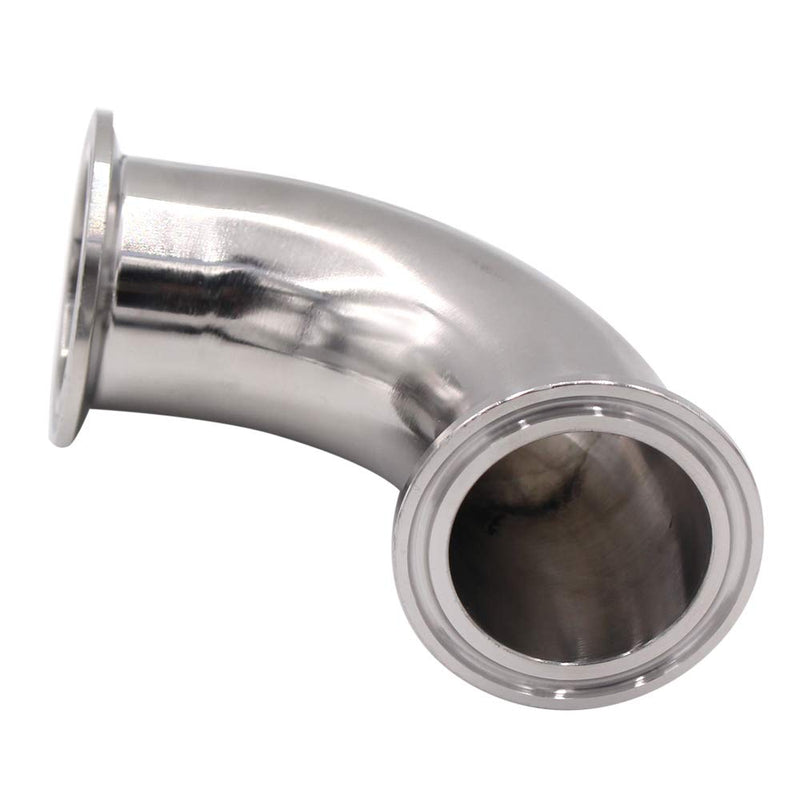 DERNORD 1-1/2" Tube OD Elbow 90 Degree Sanitary Pipe Fitting SS304 Tri Clamp 1.5 Inch