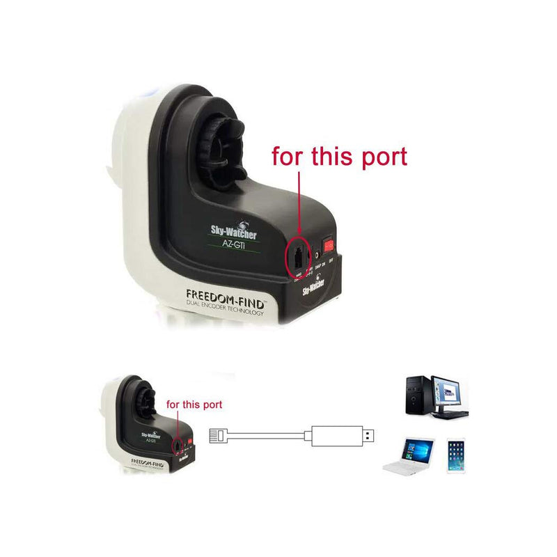 Skywatcher Telescope AZ-GTI Mount PC Connect EQMOD Cable for Replacing The Hand Control Cable (16feet/500cm) 16feet/500cm