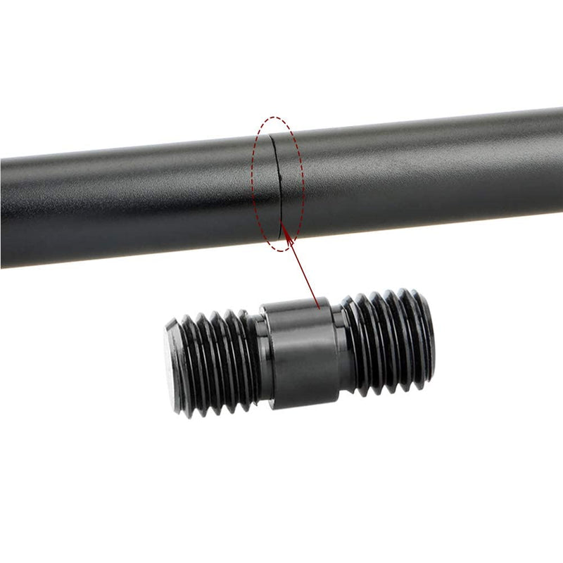 NICEYRIG 15mm Rod 8 Inch and 12 Inch, with M12 Thread Rod Connector Rod Cap Extend to 20 Inch Rods for Camera Shoulder Rig Support System - 189