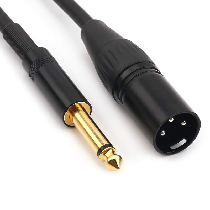[AUSTRALIA] - NANYI 6.35mm (1/4 Inch) TS Male to XLR Male Interconnect Audio Microphone Cable, Black/Alloy, Suitable for Microphones, Active Speakers, Stage, DJ, Studio Audio Console, 1.5M / 5FT XLR-M-5FT 