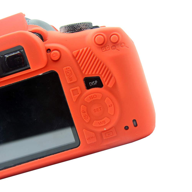 Easy Hood Case for Canon EOS Rebel T6 T7, Anti-Scratch Soft Silicone Protective Cover Protector Skin for Canon EOS 1500D Rebel T7 / EOS 1300D Rebel T6 DSLR Camera (Red) Red