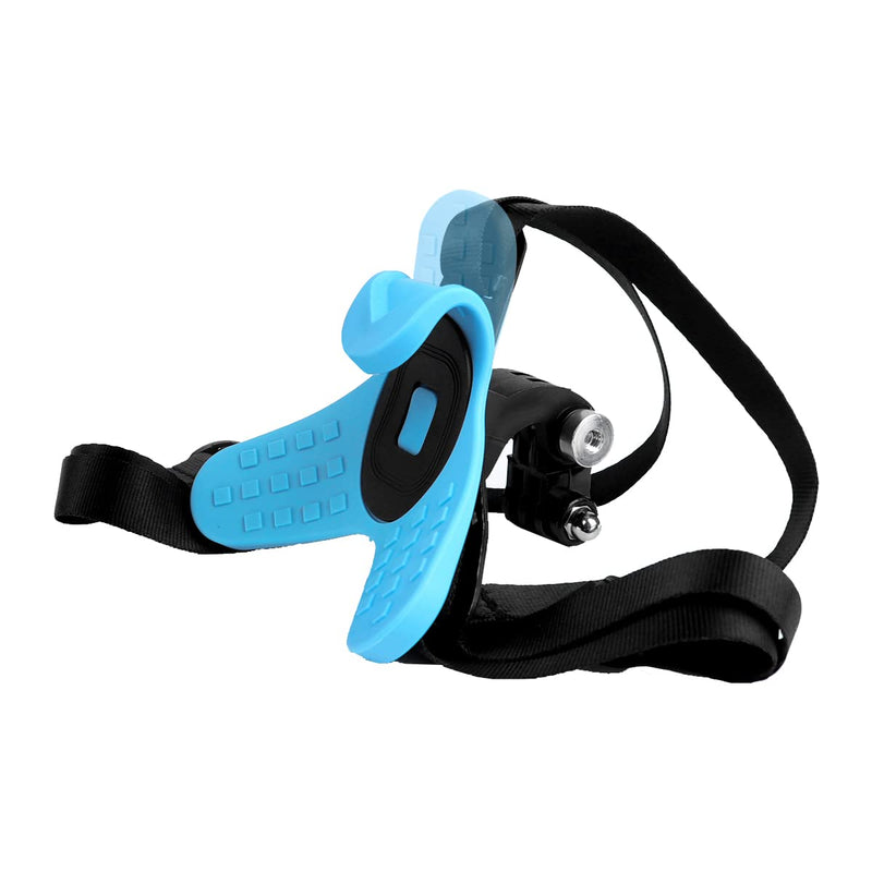 [AUSTRALIA] - Motorcycle Helmet Chin Strap Mount for GoPro Hero 10, 9, 8, 7, (2018), 6 5 4 3, Hero Black, Session, Xiaomi Yi, SJCAM (Blue) Blue 