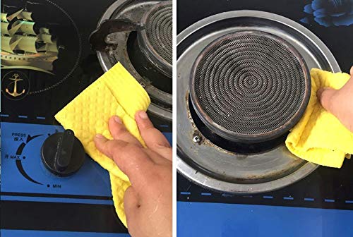 Sold_By_Cheapnwork Reusable Cleaning Cellulose Sponge Cloths Absorbent Wipes Clean Kitchen Car Dish Eco-Friendly Dishcloth Hand Towel Auto - 1pack (5pcs) 1 pack (5pcs)