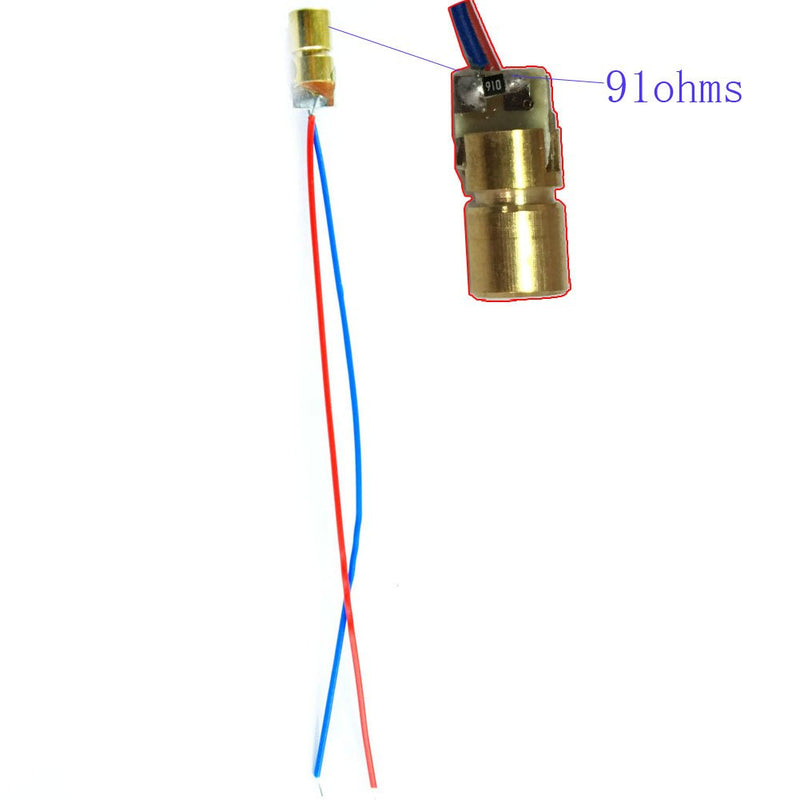Laser Head Diode Dot Module WL Red Mini 650nm 6mm 5V 5mW 10PCS 5 Volts Laser Head