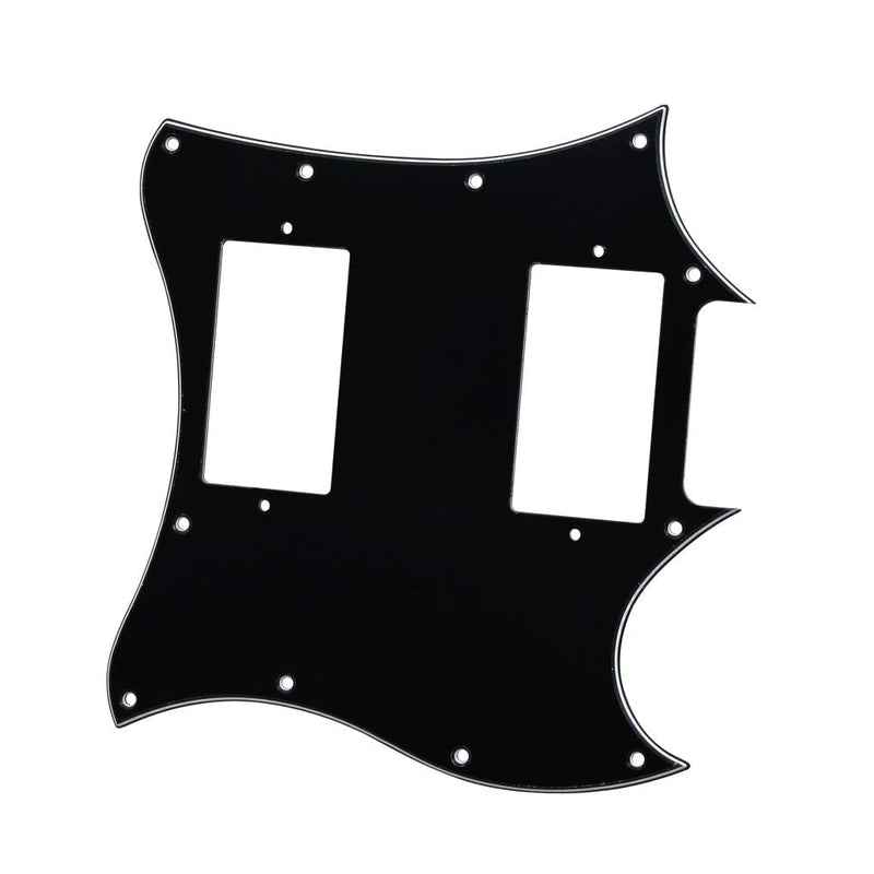 IKN Full Face SG Pickguard Guitar Scratch Plate with Screws Fit SG Guitar Epiphone SG G310 Part, 3Ply Black