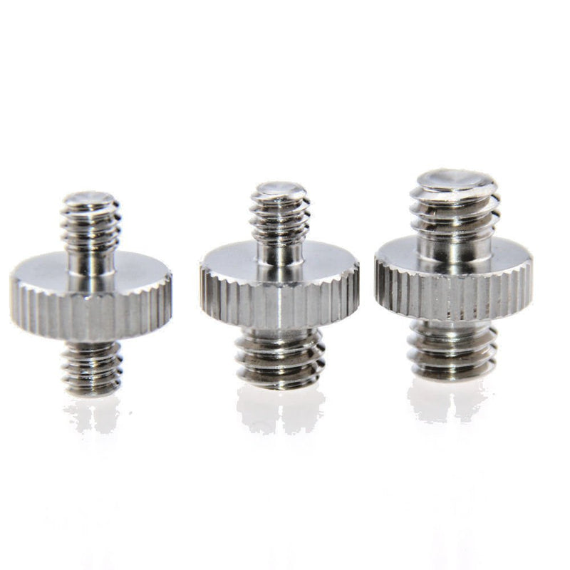 CAMVATE 1/4" Male to 1/4" Male & 1/4" Male to 3/8" Male & 3/8" Male to 3/8" Male Thread Screw Adapter for Camera Tripod