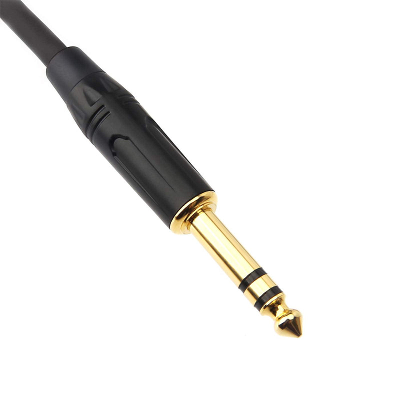 DISINO 1/8 to 1/4 Stereo Cable, Heavy Duty 3.5mm Mini Jack TRS to 6.35mm Jack TRS Audio Interconnect Path Cord Lead - 3.3 feet