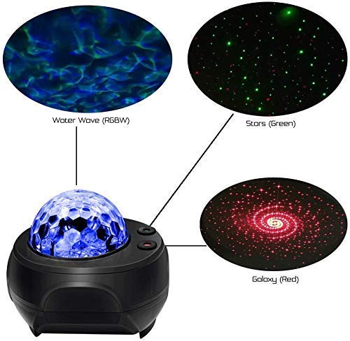Galaxy Projector，Sound Activated Party Lights With Remote Control Dj Lighting Bluetooth Speaker Disco Ball Light For Kids Bedroom Party Birthday Gifts Home Theatre