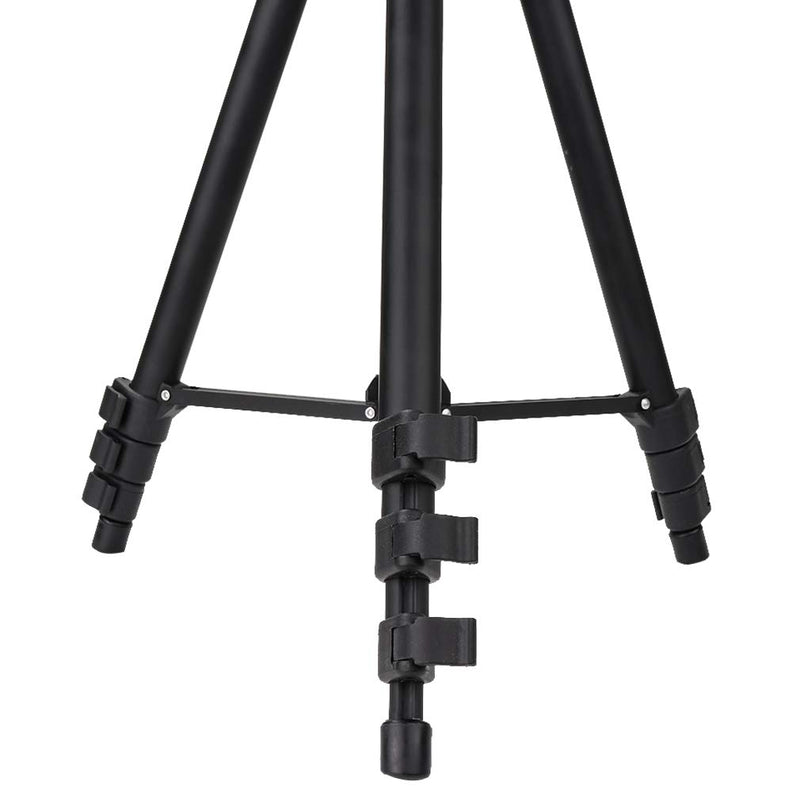 Dezuo 50” Camera Tripod Stand for Phone, DSLR, Smartphone, Gopro with Universal Cellphone Mount, Bluetooth Remote Shutter and Gopro Adapter with Carry Bag (Matte Black) 50"-Black
