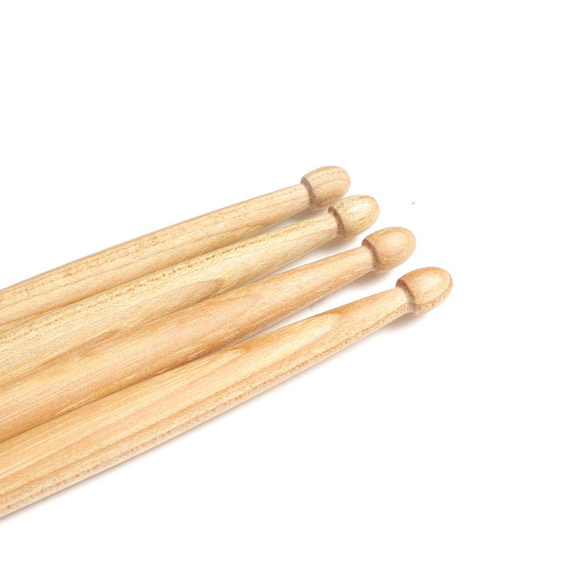 5A Drumsticks,SUNYIN Hickory Drum Stick,Comfortable Grip feeling Smooth Wood Tips 2 Pairs Well Weight For percussion Rhythm