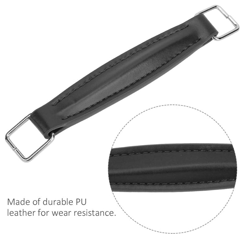 Guitar Amplifier Handle,PU Leather Internal Steel Leather Style Replacement Strap Handle Amp Handle Strap for Guitar Amplifiers Speaker (black) black
