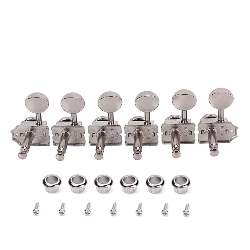 Alnicov Vintage Nickel Lock String Tuners 6R Electric Guitar Machine Heads Tuners For ST TL Guitar Tuning Pegs