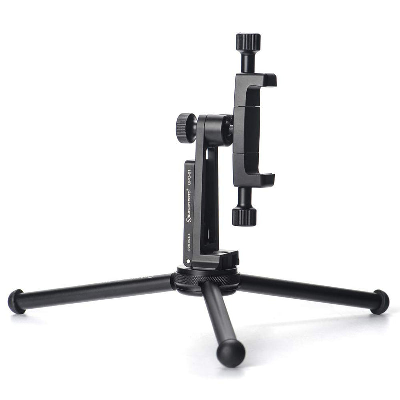 SUNWAYFOTO T1A11 Table Top Mini Aluminum Tripod Tabletop for DSLR and Cell Phone