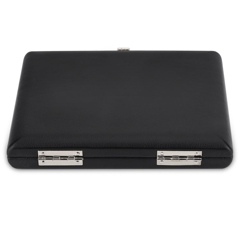 Saxophone Clarinet Reed Case, PU Leather Cover Reed Storage Case Container Box with Slots for 6pcs Reeds