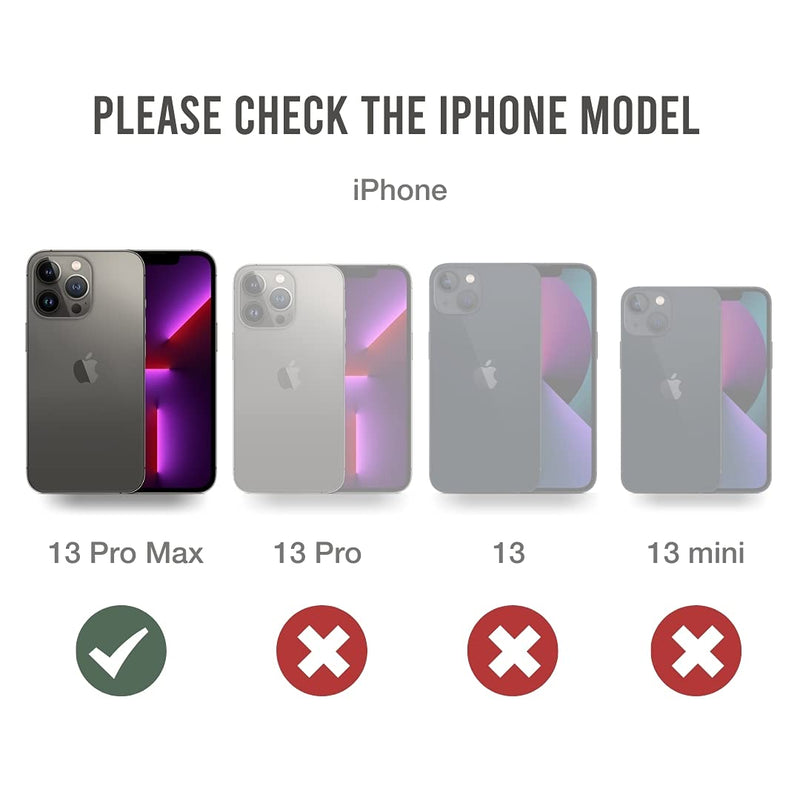 Woodcessories - Magnetic Bumper Case Compatible with iPhone 13 Pro Max case with Magnet, Made of Stone, Camo Grey Granite Grey + Magnet