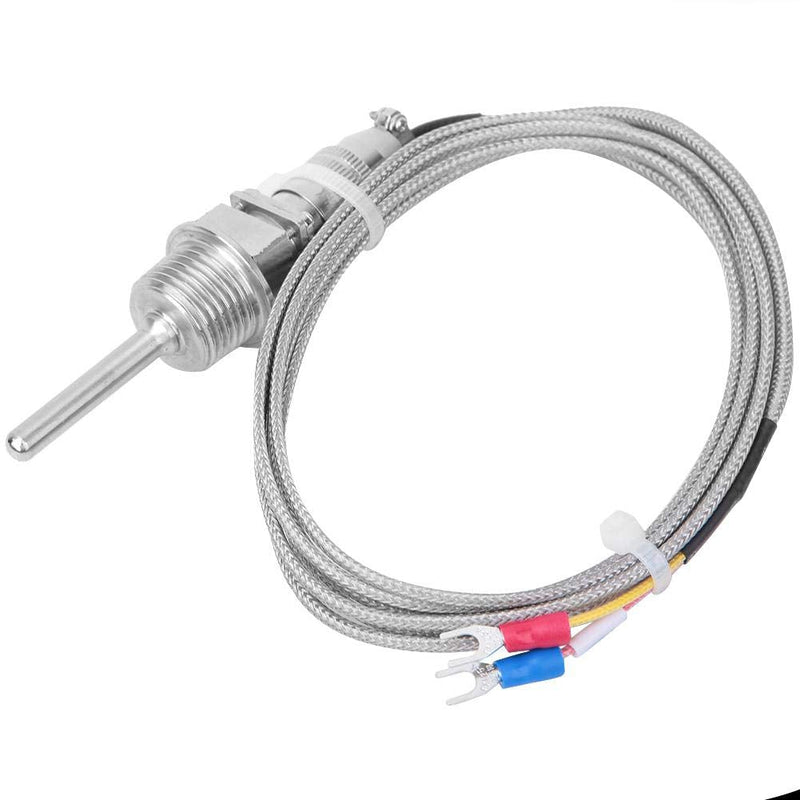 1/2 NPT Detachable Thermocouple Temperature Sensor K Type Waterproof Stainless Steel Thermocouple Sensor Probe with 2M Corrosion Resistance Thermocouple Sensor Wire