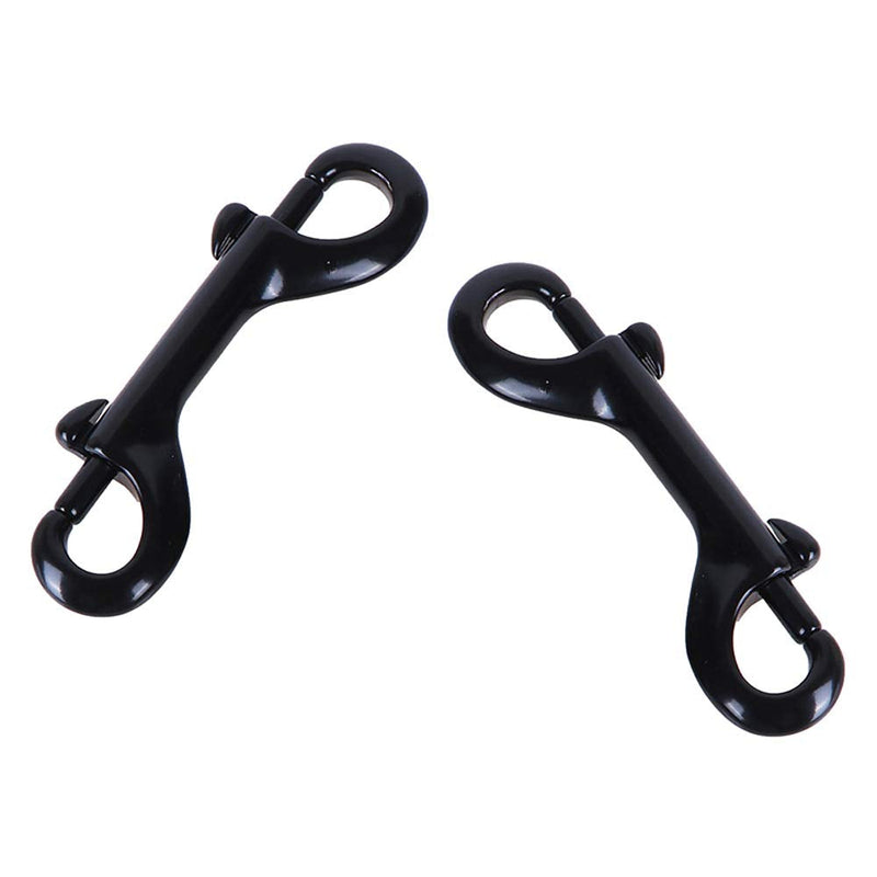 Nifocc Double Ended Bolt Snap Hooks Double End Heavy Duty Trigger Snaps Lobster Clasp Snap Hook Bolt Snaps Fastener Clip - Black 5 PCS