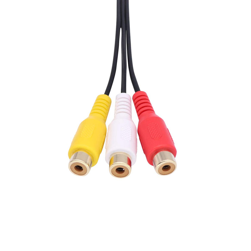3.5 mm to RCA AV Camcorder Video Cable,3.5mm Male to 3RCA Female Plug Stereo Audio Video AUX Cable for Smartphones,MP3, Tablets,Speakers,Home Theater (3.5 Male to 3RCA Female 0.15m)… 3.5 Male to 3RCA Female 0.15m