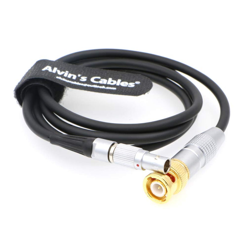 Alvin's Cables 5 Pin Male to BNC SMPTE Time Code Out Cable for ARRI Mini Sound Devices Straight Plug