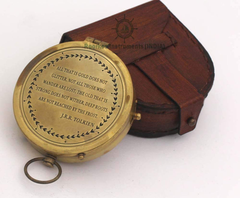 Thoreau's Go Confidently Quote/Robert Frost Poem Engraved Compass/J R R Tolkien/John Mascficld/ Quote Compass/Gift for All Occasion.Camping Compass, Boating Compass