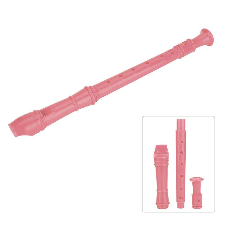 8 Hole Kid Clarinet Flute, Children Clarinet for Beginner with Cleaning Rod & Instruction Early Educational Toy(Pink) Pink