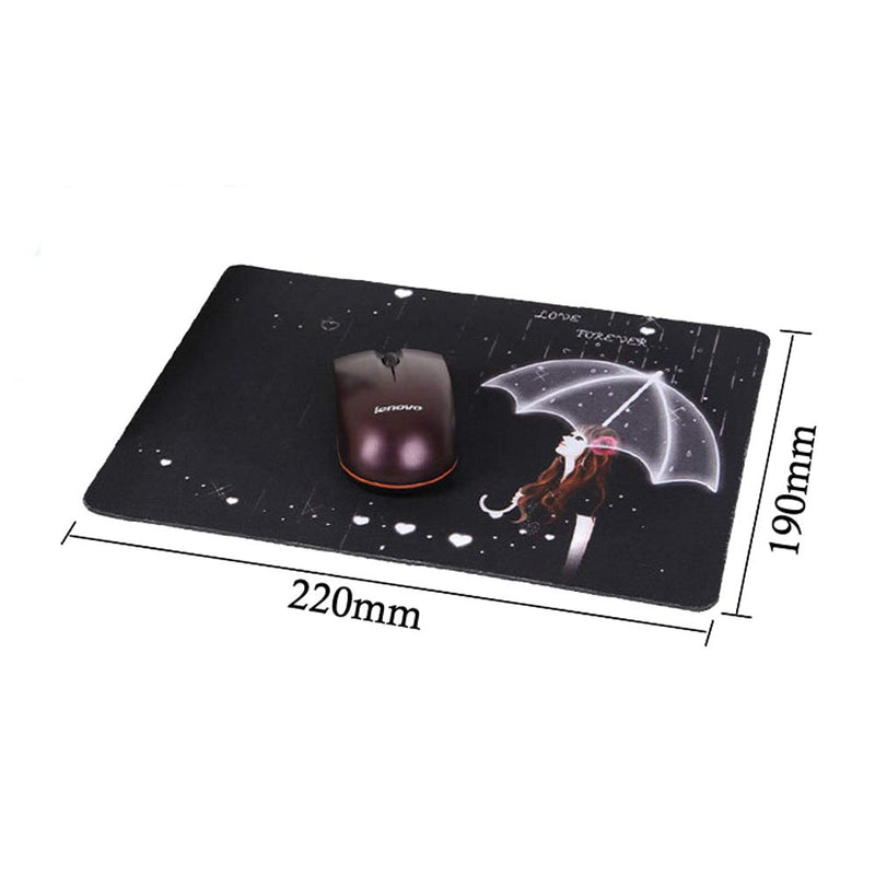 Funice Trendy Gold Lip & Black Marble Mouse Pads Trendy Office Computer Accessories 9 x 7.5inch