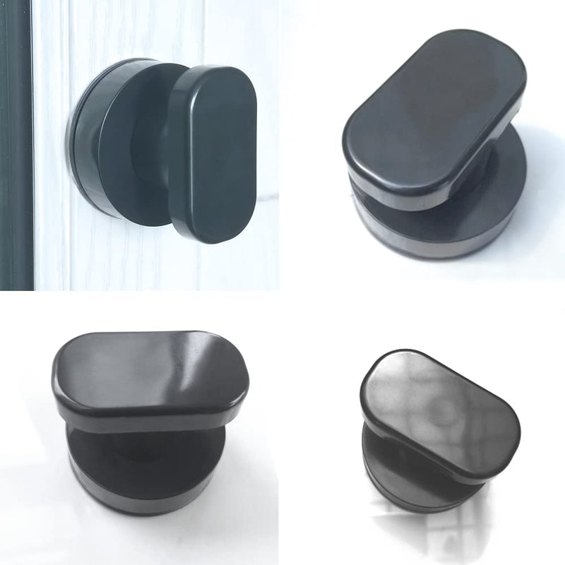 Mini Powerful Suction Cup Glass Mirror Door Handle Bathtub Shower Handle Kitchen Drawer Handle Suction Cup Bathroom Door Refrigerator Nonporous Sucker (Black) Black