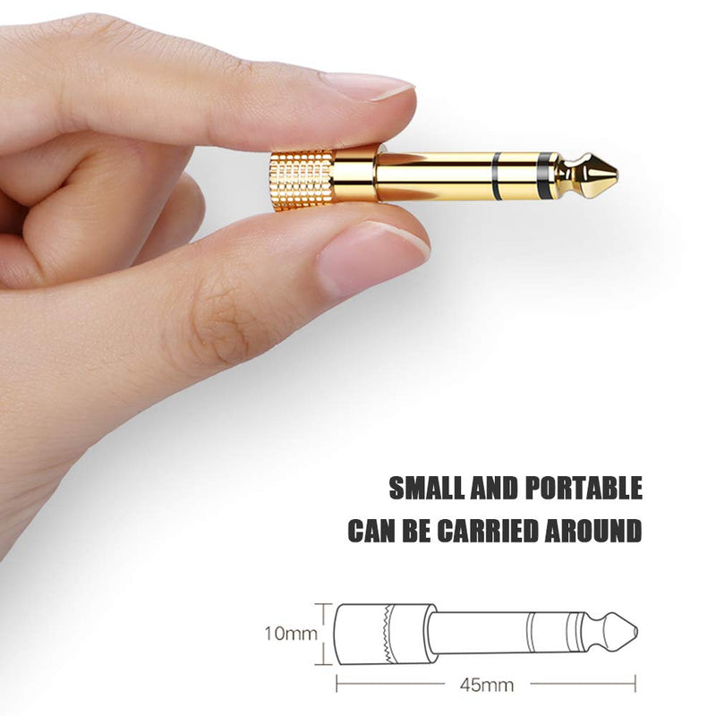 Headphone Adapter 3.5mm Female to 6.35mm Male, Ancable 1/4 inch to 1/8 inch Stereo Aux Jack Headphone Adapter Gold Plated 6.35mm to 3.5mm Jack Converter for Digital Piano, Keyboard, etc 1-Pack Fast Delivery