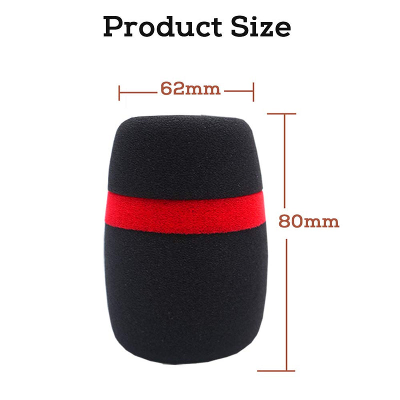 BAISDY 10Pcs Foam Mic Cover Thick Microphone Cover Mic Windscreen Cover for KTV Karaoke Multi-Color
