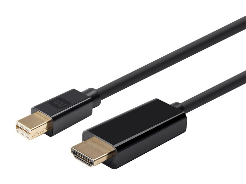 Monoprice Mini DisplayPort 1.2a to HDTV Cable - 10 Feet, 4K Capable, Supports 3D Video, 6 Feet,115882,Black