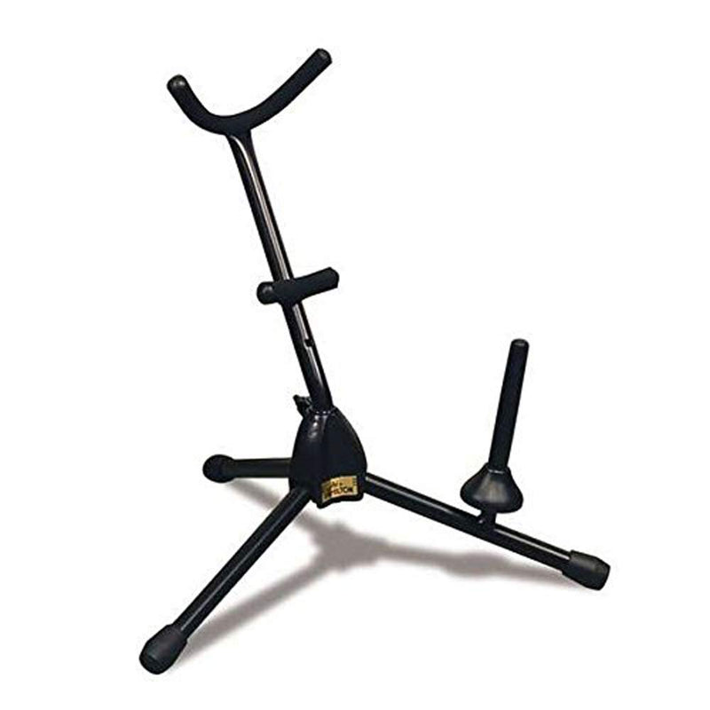 Hamilton Alto/Tenor sax Stand, Black, includes Flute/Clarinet peg