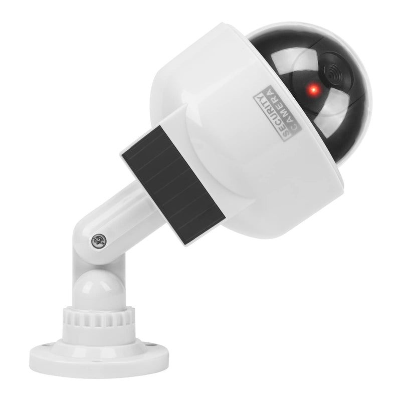 [AUSTRALIA] - YSUCAU Solar Powered Dummy Fake CCTV Security Dome Camera with Flashing Red LED Light & Warning Security Alert Sticker Decal, Indoor/Outdoor Use 