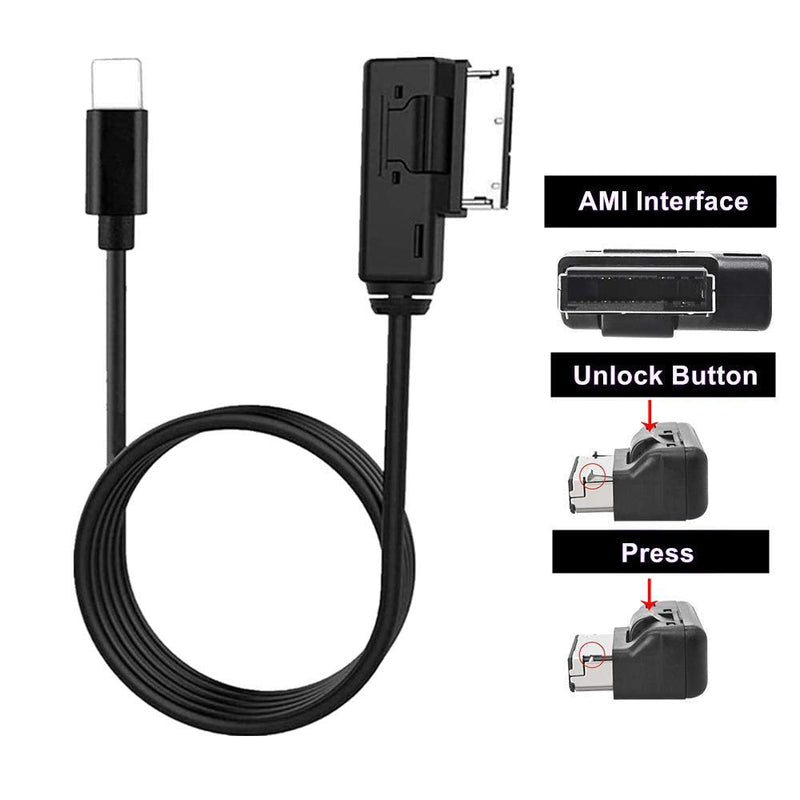 [AUSTRALIA] - AMI MMI MDI Music Interface Chaging Aux Cable Compatible with V-W A4 A3 A5 A6 A8 S4 S6 S8 Q5 Q7 R8 TT with MMI 3G+ System for Xs Max 11 Pro Max XR 