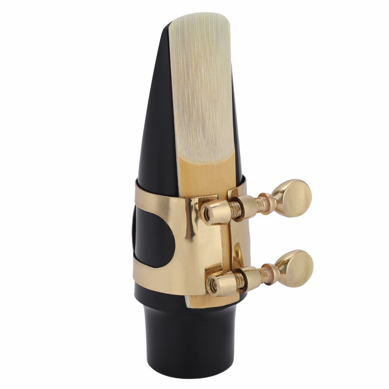 Dilwe Sax Mouthpiece kit, Tenor Sax Saxophone ABS Mouthpiece with Cap Metal Buckle Reed Pads Musical Instruments