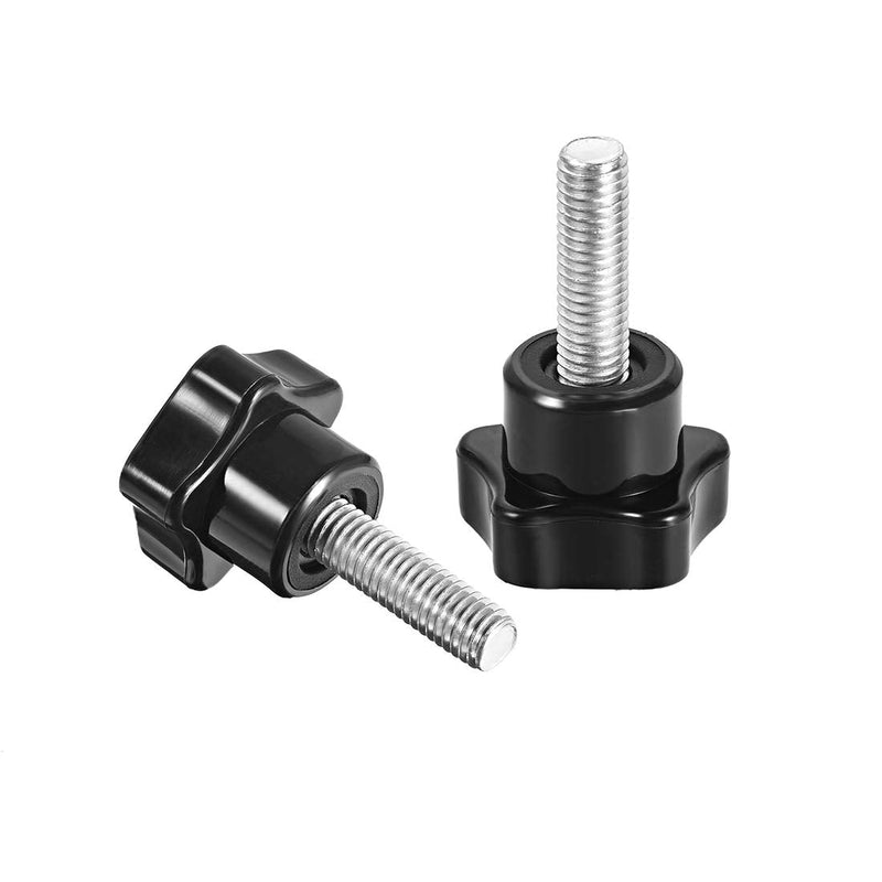 uxcell Clamping Handle Screw Knobs Handle M8 x 25mm Threaded Star-Shape 8pcs