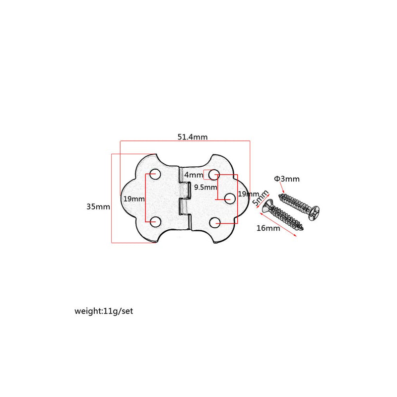 [AUSTRALIA] - Alnicov Cigar Box Guitar Brass Hinge Tailpiece for 3-String Cigar Box Guitar Replacement Part 