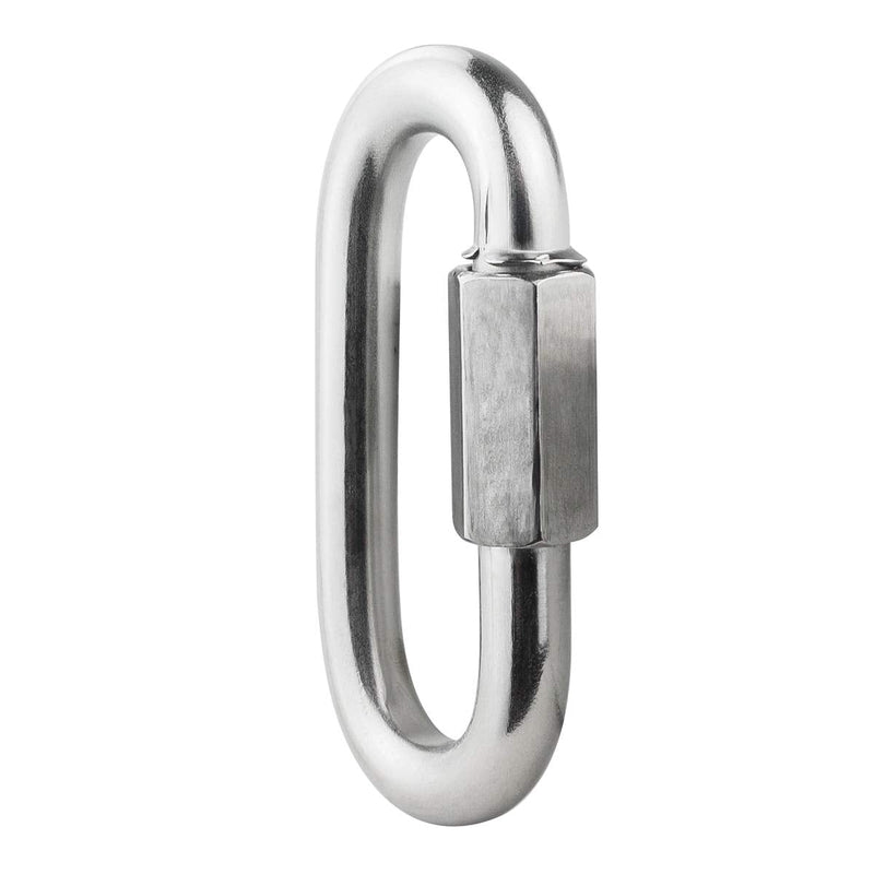 BNYZWOT 304 Stainless Steel Quick Links D Shape Locking Quick Chain Repair Links M10, 3/8 inch Pack of 4