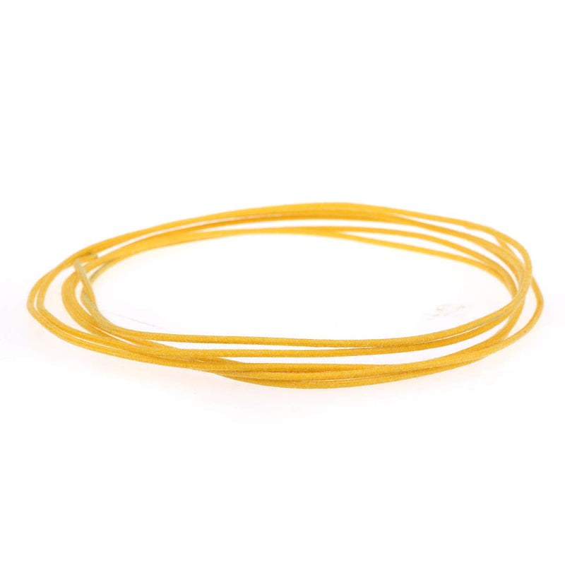Gavitt Vintage Style Pre-tinned Push-back Cloth Covered Stranded Wire for Amplifier, Yellow 6 Feet(2 Meters)