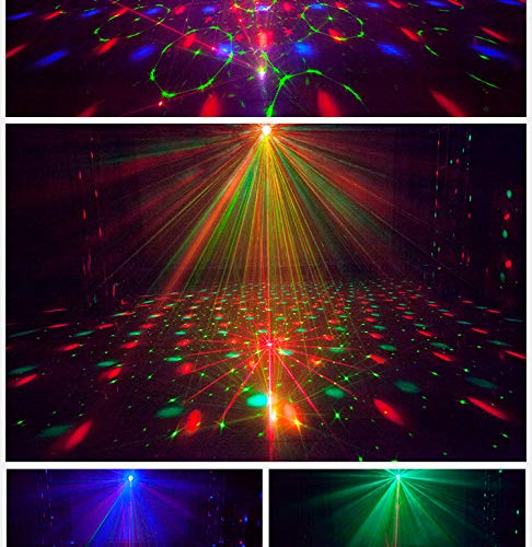 [AUSTRALIA] - DJ Laser Lights Projector Red Green Blue Colorful 60 Patterns with RGB Galaxy LED Ripple Wave Lighting System for Party DJ Stage Disco Music Show Bar Club Xmas 