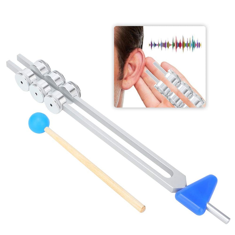 Qinlorgo Tuning Fork - 32HZ Aluminum Alloy Tuning Fork with Hammer Diagnostic Therapy Health Care Tool