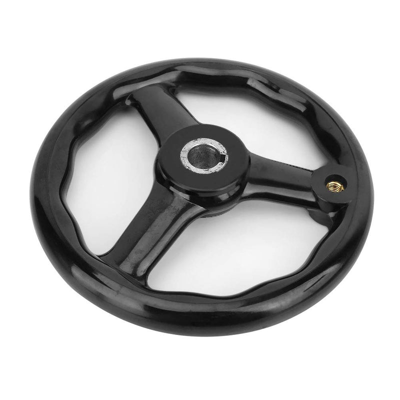 200x18mm/ 7.9*0.7in Bakelite 3 Spoked Lathe Handwheel with Handle for Machine Tool for Milling Machine Lathe Accessories