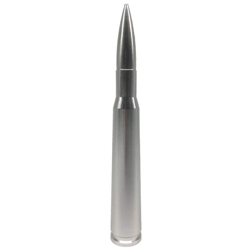 [AUSTRALIA] - ZYTC Bullet Style Stubby Antenna Mast Radio Aerial Silver Replacement Universal | 4.2 inches 