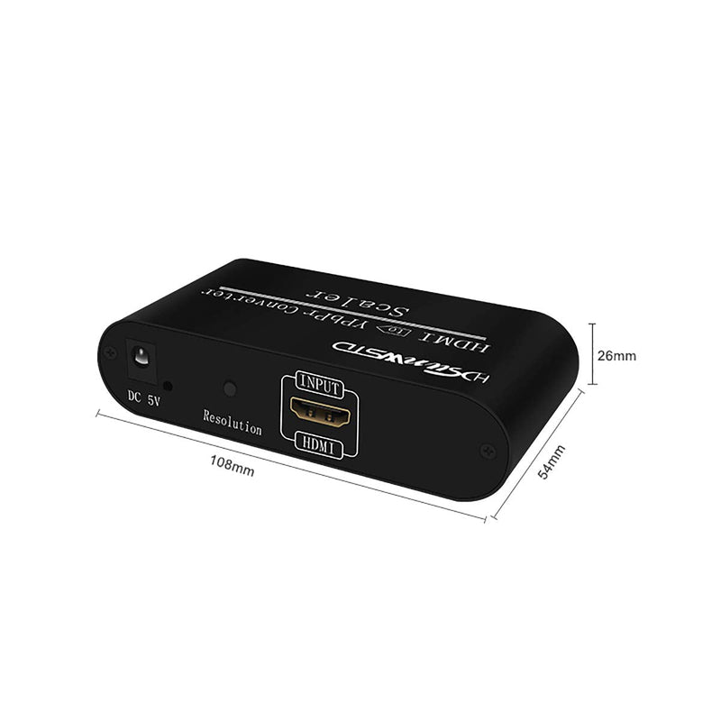 HDMI to 1080P Component Video (YPbPr/RGB/ 5RCA) Scaler Converter Adapter + R/L Support PS3, PS4, Blu-ray Player, DVD, Xbox, Notebook