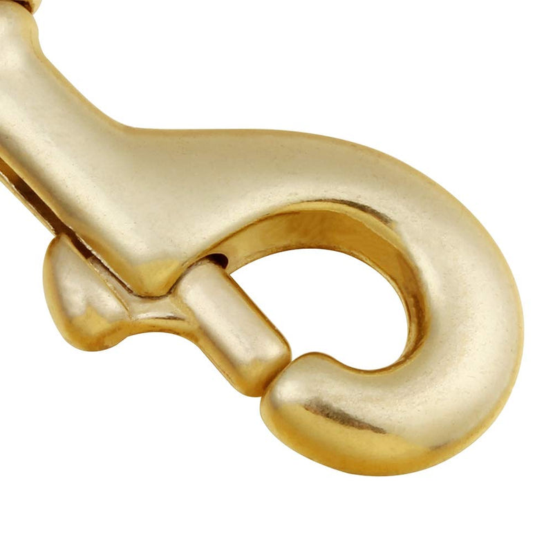 AOWESM 3-1/4 Inch Solid Brass Swivel Bolt Snap Hooks 7/8 Inch Swivel Eye Single Ended Scuba Diving Clips Keychain Holder for Dog Collar, Pet Leash, Flag Halyard and More (2 Pieces)