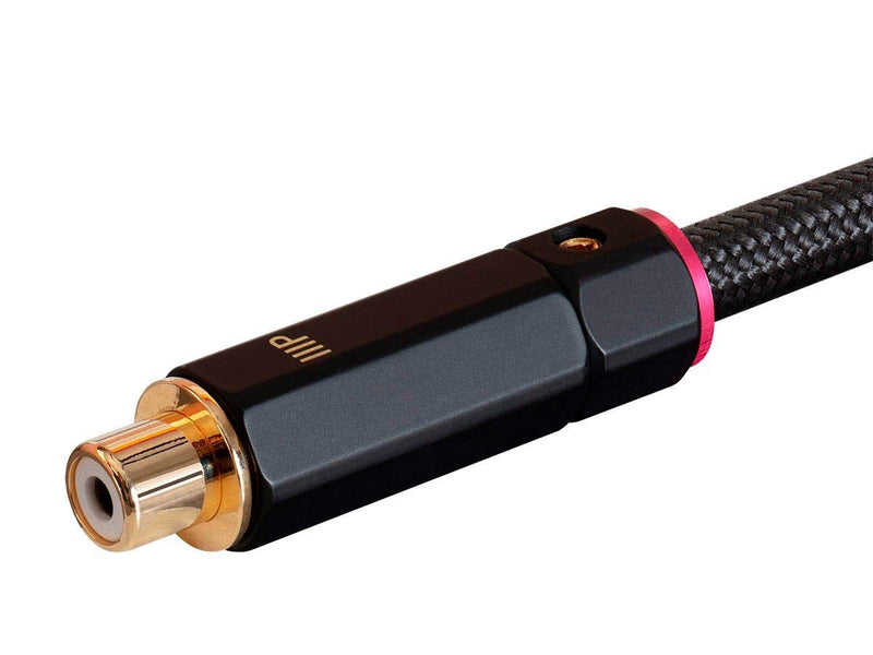 [AUSTRALIA] - Monoprice 2-Male to 1-Female RCA Y-Adapter - 1 Feet - Black | Gold Plated Connectors, Double Shielded with Copper Braiding - Onix Series 