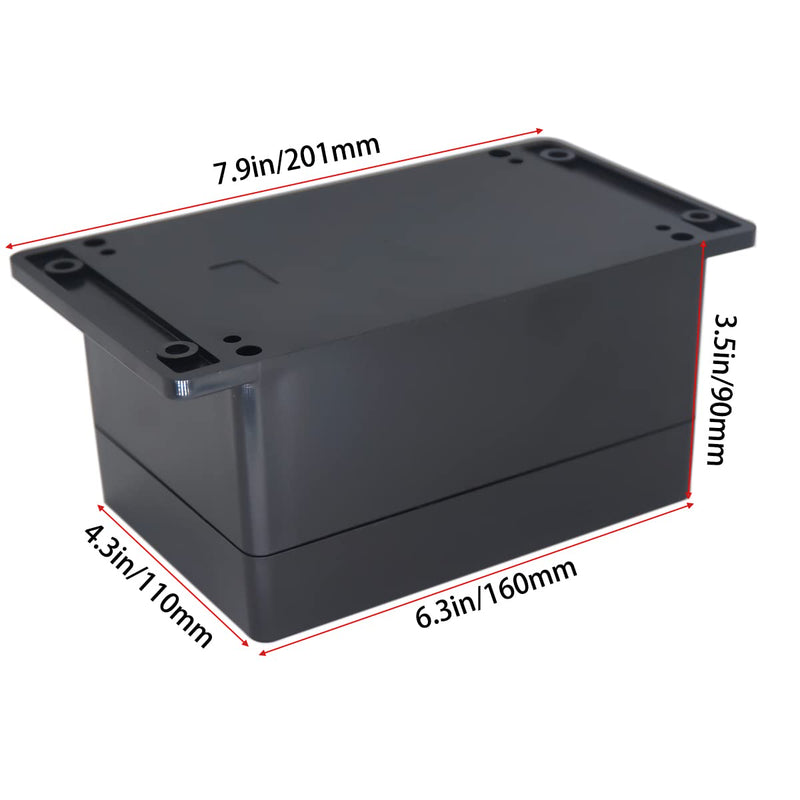 [AUSTRALIA] - YETLEBOX Watertight Junction Box, IP67 Waterproof Project Box Durable ABS Plastic Electronic Enclosure Case for DIY Electrical Project with Wall Fixed Ear 6.30" x 4.33" x 3.54"(160 x 110 x 90 mm) 6.30" x 4.33" x 3.54" 