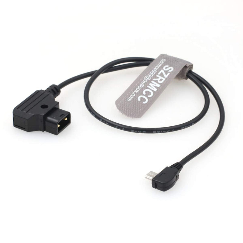 SZRMCC for Tilta Nucleus Nano Follow Focus Motor Power Cable Right Angle Micro USB to D-Tap 2 Pin Male