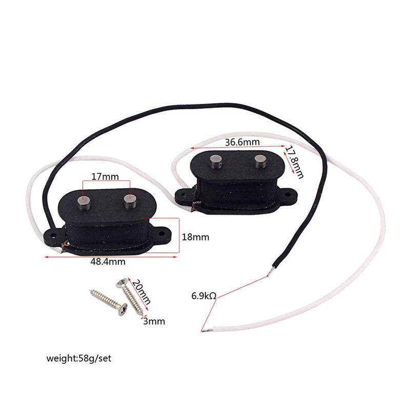 Alnicov 4 String Guitar Pickup Bass Vintage Style Alnico V Pickup Set