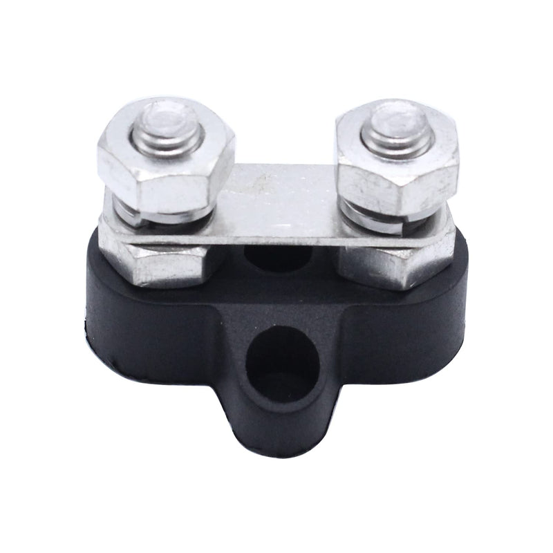 1 Black 1 Red 48V DC Max M8 Dual Terminal Stud Battery Power Distribution Terminal Block Stud Junction Post Universal for Auto Marine Car Trailer RV Boat